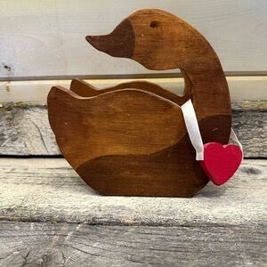 Wooden Duck Napkin Holder